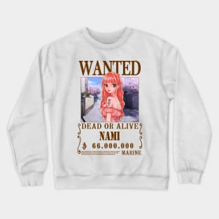 Nami One Piece Wanted Crewneck Sweatshirt